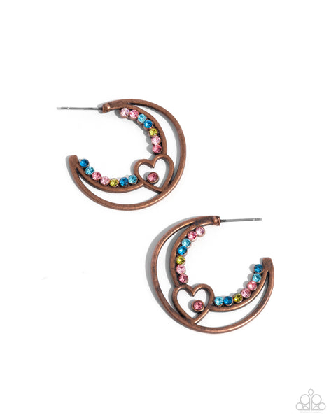 Paparazzi Sympathetic Sweetheart - Copper Hoops Earrings