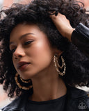 PaparazziTabloid Tiers- Gold Hoops Earrings