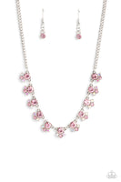 Paparazzi Tabloid Treasure - Pink Light Rose Gems Necklace