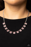 Paparazzi Tabloid Treasure - Pink Light Rose Gems Necklace