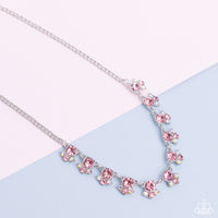 Paparazzi Tabloid Treasure - Pink Light Rose Gems Necklace