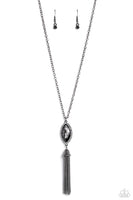 Paparazzi Tassel Tabloid - Black Necklace