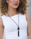 Paparazzi Tassel Transformation- Black Necklace
