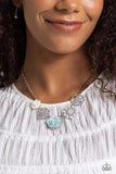 Paparazzi Tea Party Favors - Blue Flower Necklace