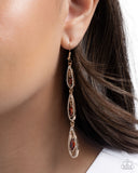 Paparazzi Teardrop Tenure- Brown Earrings