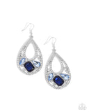 Paparazzi Teardrop Trifecta- Blue Earrings