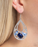 Paparazzi Teardrop Trifecta- Blue Earrings