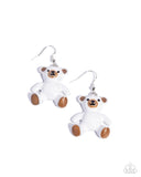 Paparazzi Teddy Trinket- White Earrings