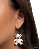 Paparazzi Teddy Trinket- White Earrings