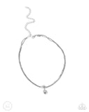 Paparazzi Teeming Teardrop - Silver Necklace