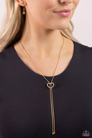 Paparazzi Tempting Tassel - Gold Necklace