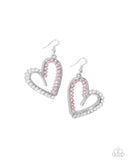 Paparazzi Tender Tendency- Pink Heart Earrings