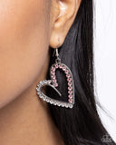 Paparazzi Tender Tendency- Pink Heart Earrings