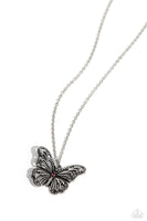 Paparazzi Textured Talent - Red Butterfly Necklace