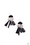 Paparazzi Textured Talisman - Black Earrings