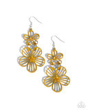 Paparazzi Textured Tiers - Yellow