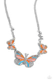 Paparazzi The FLIGHT Direction - Orange Necklace