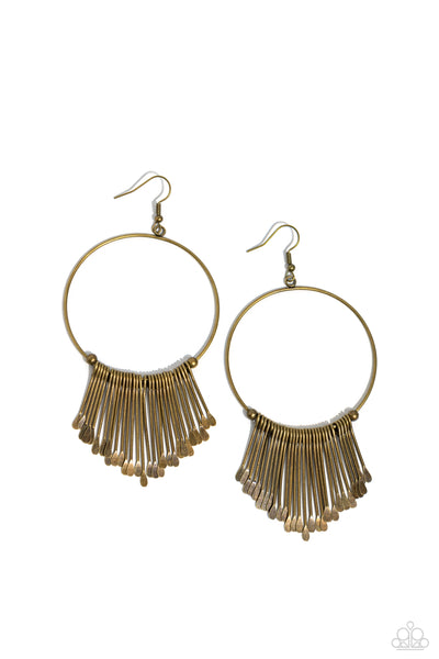 Paparazzi The Little Dipper - Brass Earrings