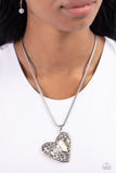 Paparazzi Tilted Trailblazer - Green Heart Necklace