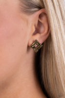 Paparazzi Times Square Scandalous - Brass Earrings