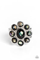 Paparazzi Time to SHELL-ebrate - Black Floral Ring