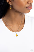 Paparazzi Top-Notch Trinket - Yellow Necklace