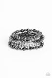 Paparazzi Top Notch Twinkle - Black Gunmetal Beads Bracelet