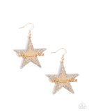 Paparazzi Touchdown Tribute- Gold Earrings