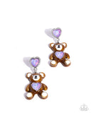 PaparazziTraditional Teddy- Purple Earrings