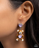 PaparazziTraditional Teddy- Purple Earrings