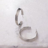 Paparazzi Traditional Trio- SIlver Hoops