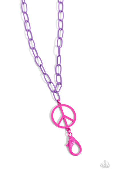 Paparazzi Tranquil Unity - Purple Lanyard Necklace