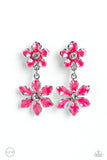 Paparazzi CLIP-ONS Transparent Talent - Pink Earrings