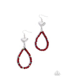 Paparazzi Treasured Teardrops- Red Earrings