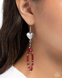 Paparazzi Treasured Teardrops- Red Earrings
