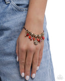 Paparazzi Tremolo Tapestry- Red Bracelet