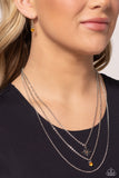 Paparazzi Trendy Twinkle - Orange Iridescent Necklace