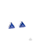 Paparazzi Triangular Twinkle- Blue Earrings