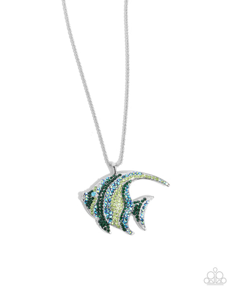 Paparazzi Tropical Talent - Green AngelFish Necklace