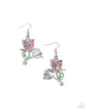 Paparazzi Tulip Tradition - Pink Earrings