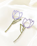 Paparazzi Tulip Transcendence- Purple Earrings