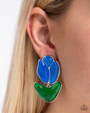 Paparazzi Tulip Triumph- Blue Earrings