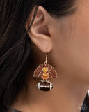 Paparazzi Turkey Bowl- Brown Earrings