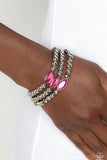Paparazzi Twinkling Team - Pink peacock Bracelet