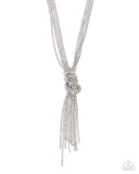 Paparazzi Twisted Tapestry- White Necklace