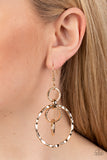 Paparazzi Twisted Temptation - Gold Earrings