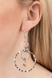 Paparazzi Twisted Temptation - Silver Hammered Earrings