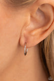 Paparazzi Ultra Upmarket - Silver Tiny Hoops Earrings