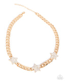 Paparazzi Uncle Sam Stars- Gold Necklace