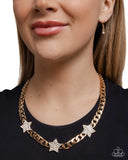 Paparazzi Uncle Sam Stars- Gold Necklace